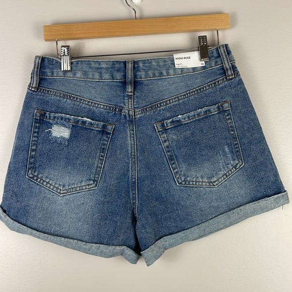 NWT Rue 21 Women Shortie Denim Jean Shorts SZ 10 Jewels Distressed High Rise - Picture 6 of 11